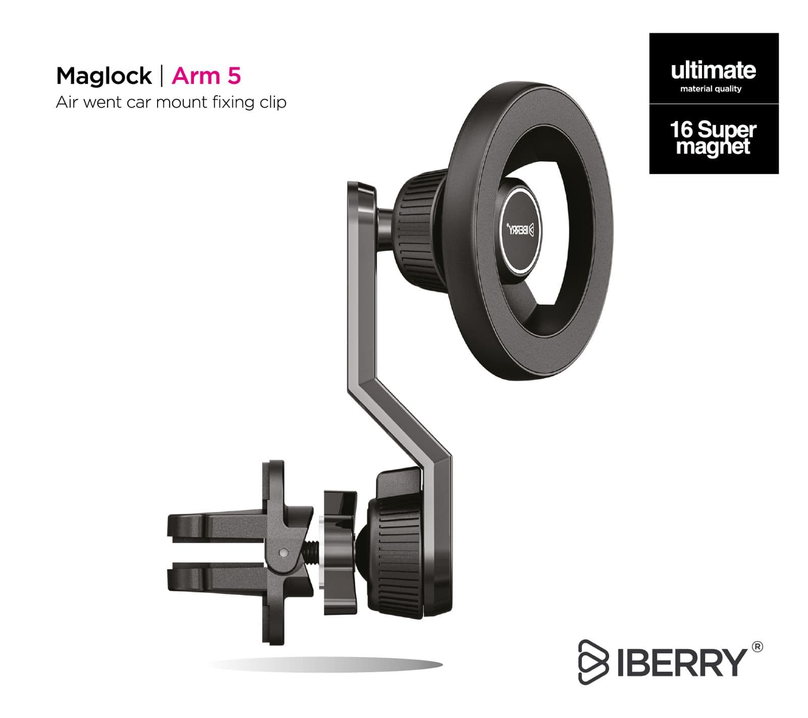 MAGLOCK ARM 5 KLİPSLİ MANYETİK TELEFON TUTUCU