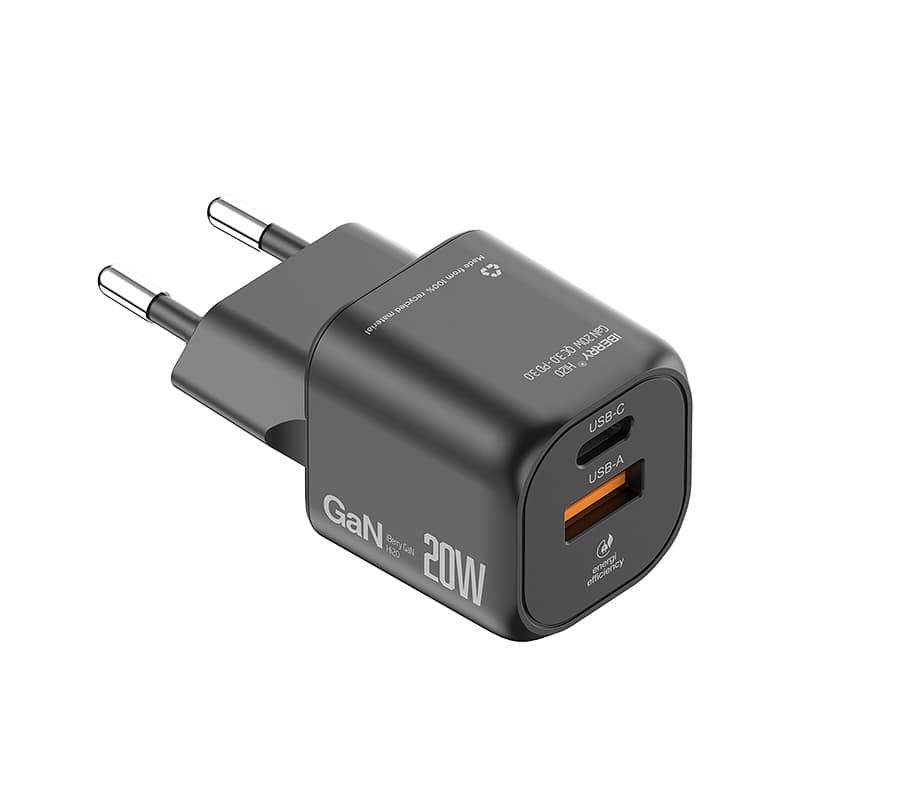 HI20 20W+18W SİYAH GAN ŞARJ